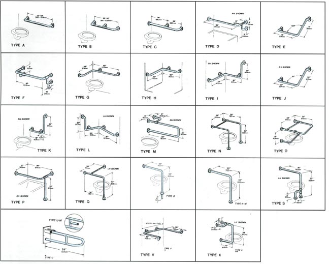Grab Bar Assortment - Washroom accessories